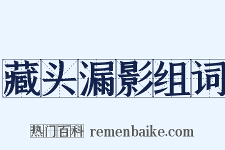 藏头漏影组词是什么意思的图片